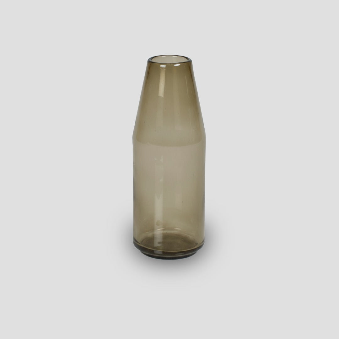 Handmade Blown Glass Carafe, Honey Amber Colour
