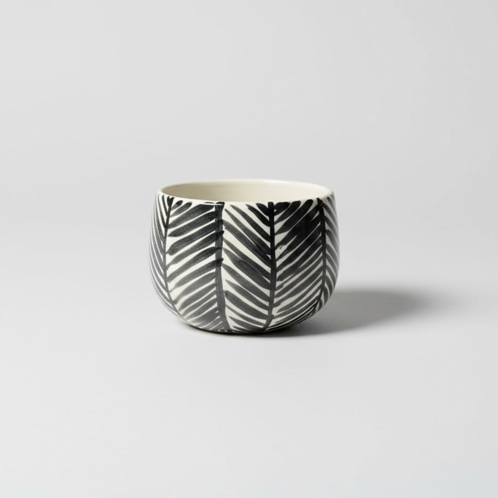 Black & White Ceramic Serving Bowl Set of 3