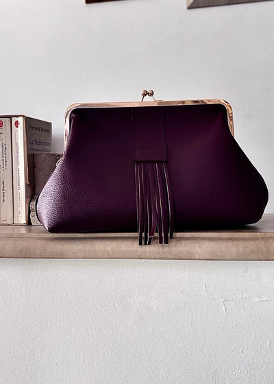 Leather Clutch – Burgundy