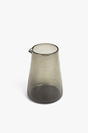 Hand-Blown Glass Pitcher – Warm Amber