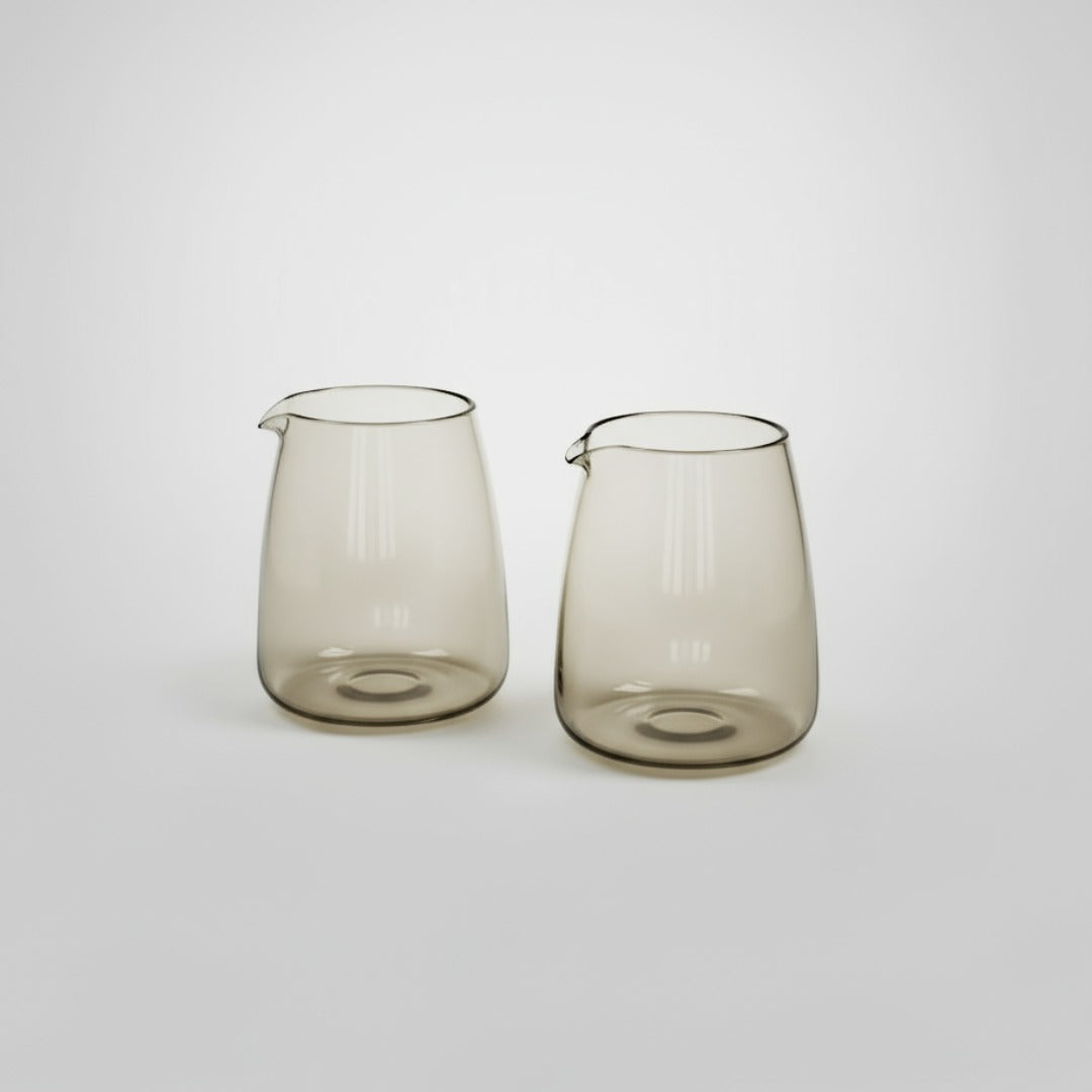 Grey Glass Blown Handmade Water Jug