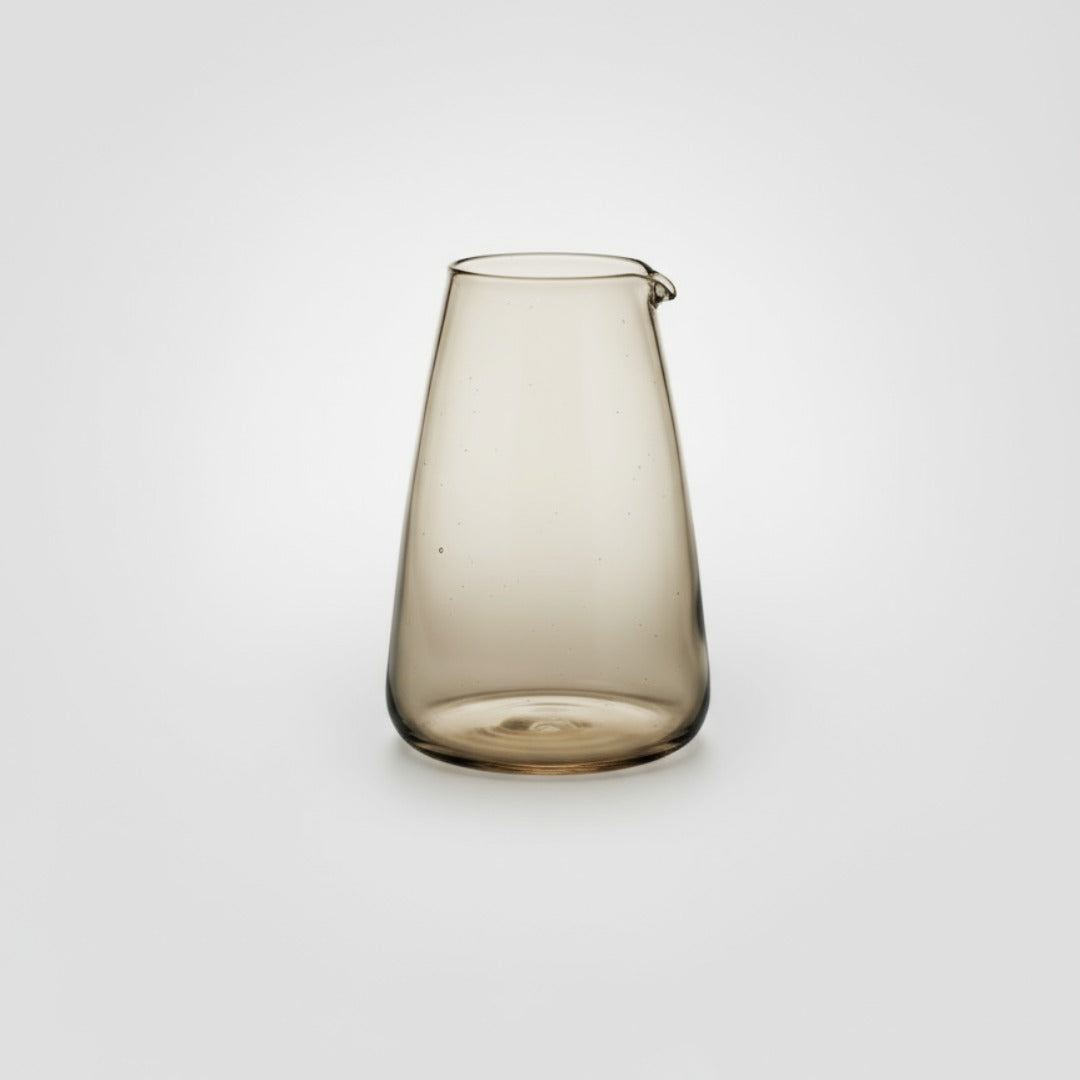 Grey Glass Blown Handmade Water Jug