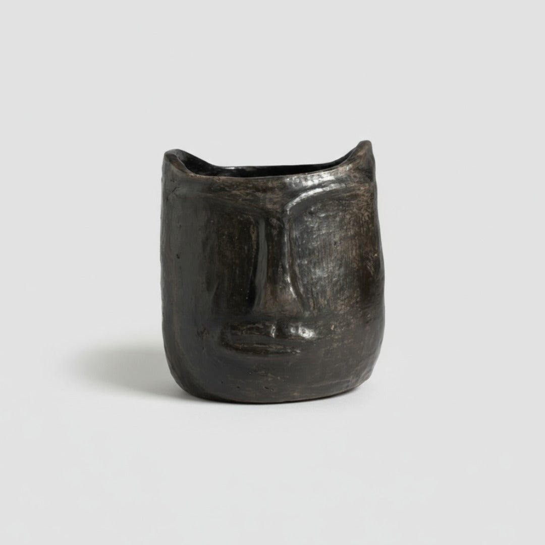 Handmade Sejnane Pottery Vessel - Black Edition