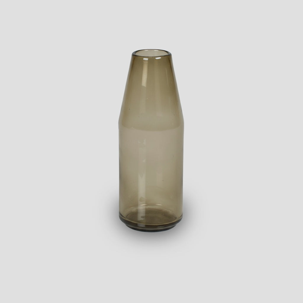 Handmade Blown Glass Carafe, Honey Amber Colour