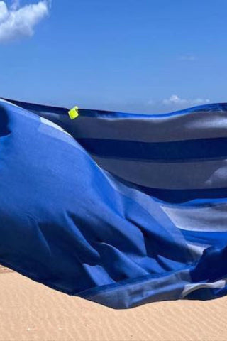Blue fouta towel handwoven eco friendly textile