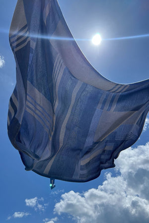 Woven Fouta – Heritage Stripe (Denim Tone)