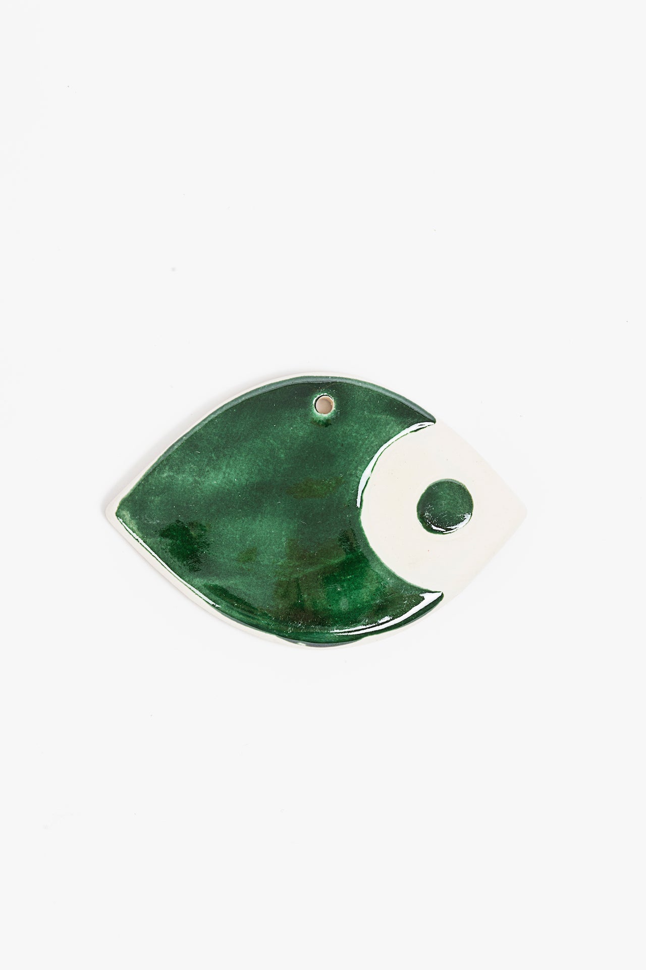 Ceramic Wall Ornament Set of 4- Deep Green