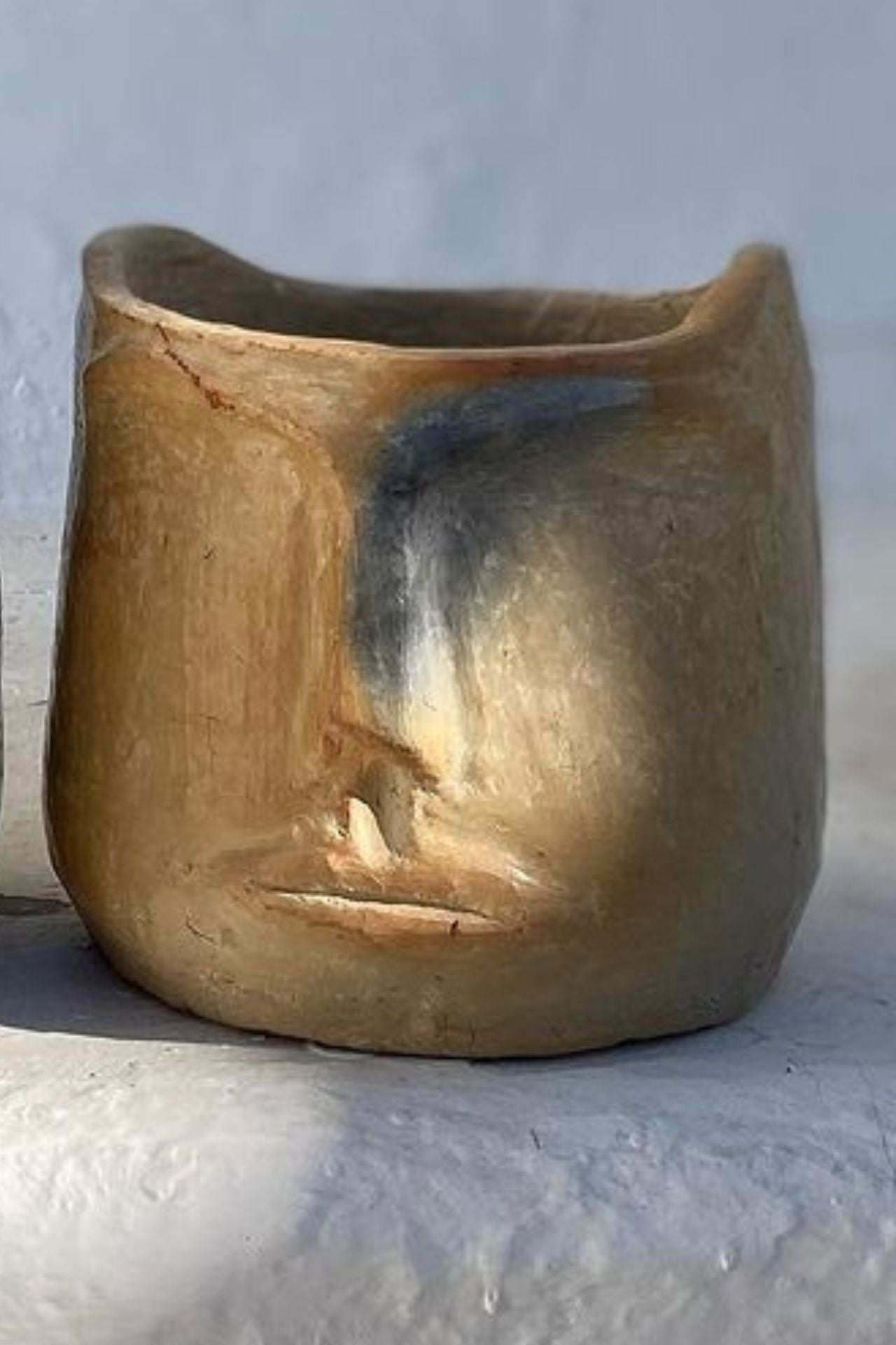 Handmade Sejnane Pottery Vessel - Natural colour